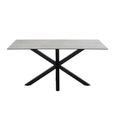 Heaven Dining Table - 6 Seater - 160cm - Grey Ceramic - with Star Legs