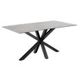 Heaven Dining Table - 6 Seater - 160cm - Grey Ceramic - with Star Legs