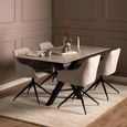 Heaven Dining Table - 6 Seater - 160cm - Grey Ceramic - with Star Legs