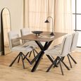 Heaven Dining Table - 4 Seater - 135cm - Rusty Brown Ceramic - with Star Legs