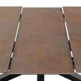Heaven Extending Dining Table - 6-8 Seater - 168cm-210cm - Rusty Brown Ceramic - with Star Legs