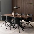 Heaven Extending Dining Table - 6-8 Seater - 168cm-210cm - Rusty Brown Ceramic - with Star Legs