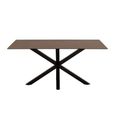 Heaven Dining Table - 6 Seater - 160cm - Rusty Brown Ceramic - with Star Legs
