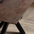 Heaven Dining Table - 6 Seater - 160cm - Rusty Brown Ceramic - with Star Legs