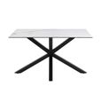 Heaven Dining Table - 4 Seater - 135cm - White Ceramic - with Star Legs