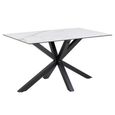 Heaven Dining Table - 4 Seater - 135cm - White Ceramic - with Star Legs