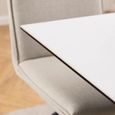 Heaven Dining Table - 4 Seater - 135cm - White Ceramic - with Star Legs