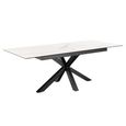 Heaven Extending Dining Table - 6-8 Seater - 168cm-210cm - White Ceramic - with Star Legs