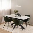 Heaven Extending Dining Table - 6-8 Seater - 168cm-210cm - White Ceramic - with Star Legs
