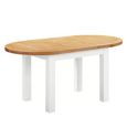 Lundy Oval Extending Dining Table - 4-6 Seater - 130cm-170cm - White Painted