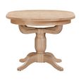 Wilmont Round Extending Dining Table - 2-4 Seater - Pedestal Base - 100cm-135cm - Oak