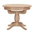 Wilmont Round Extending Dining Table - 2-4 Seater - Pedestal Base - 100cm-135cm - Oak