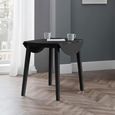Coast Drop Leaf Dining Table - 2-4 Seater - 90cm - Round - Black Wooden