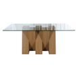Newton Dining Table - 6 Seater - 180cm - Glass and Oak
