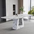 Milan Dining Table - Grey Marble - Sizes Available