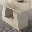 Milan Dining Table - Travertine Beige Engineered Marble - Sizes Available