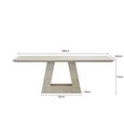 Milan Dining Table - Travertine Beige Engineered Marble - Sizes Available