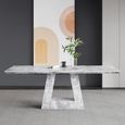 Milan Dining Table - Grey Marble - Sizes Available