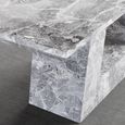 Milan Dining Table - Grey Marble - Sizes Available