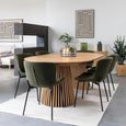Osaka Round Extending Dining Table - 4-8 Seater - 120cm-200cm - Slatted Base - Oak
