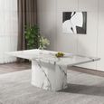 Naples Dining Table - White Marble - Sizes Available