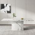 Naples Dining Table - White Marble - Sizes Available