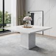 Turin Square Dining Table - 8 Seater - 140cm - White Marble