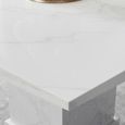 Turin Square Dining Table - 8 Seater - 140cm - White Marble