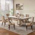 Venice Dining Table - Cream Marble - Sizes Available