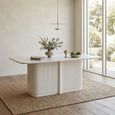 Eriso Dining Table - 6 Seater - 150cm - Ivory Marble