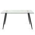 Clearance - Martini Dining Table - 6 Seater - 140cm - Tempered Glass - FSS16993