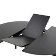 Clearance - Montreux Round Extending Dining Table - 4-6 Seater - 115cm-154cm - Black - FSS16999