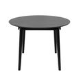 Clearance - Montreux Round Extending Dining Table - 4-6 Seater - 115cm-154cm - Black - FSS16999