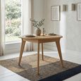 Saylor Extending Dining Table - 4-6 Seater - 105cm-140cm - Round - Oak