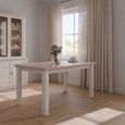Pontypool Dining Table - 6-8 Seater - 150cm-200cm - Extending - White and Riva Oak