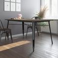 Elmwood Frio Dining Table - 6 Seater - 150cm - Black - 2139059UK