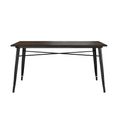 Elmwood Frio Dining Table - 6 Seater - 150cm - Black - 2139059UK