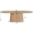 Novero Dining Table - 280cm - 12 Seater - Oval - Pedestal - Natural Oak