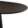 Novero Dining Table - 200cm - 8 Seater - Oval - Pedestal - Espresso Oak