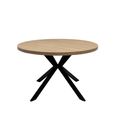 Dalton Dining Table - 4 Seater - 120cm - Round - Light Oak - Spider Legs
