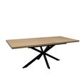 Dalton Extending Dining Table - 6-8 Seater - 160cm-200cm - Light Oak - Spider Legs