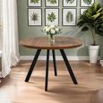 Panama Dining Table - 4 Seater - 110cm - Round - Dark Oak