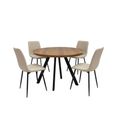 Panama Dining Table - 4 Seater - 110cm - Round - Dark Oak