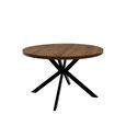 Panama Dining Table - 4 Seater - 120cm - Round - Spider Legs - Dark Oak