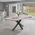 Rimini Extending Dining Table - 6-8 Seater - 160cm-200cm - Spider Legs - Rhine Light Grey