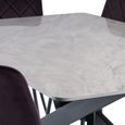 Camilla Dining Table - 6 Seater - 160cm - Rebecca Grey Sintered Stone
