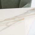 Camilla Dining Table - 6 Seater - 160cm - White and Kass Gold Sintered Stone