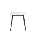 Lavina Dining Table - 2 Seater - 75cm - Square - White Sintered Stone