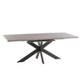 Rimini Extending Dining Table - 6-8 Seater - 160cm-200cm - Spider Legs - Rhine Light Grey