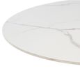 Talia Dining Table - 4 Seater - 120cm - Round - Spider Legs - Italy White Sintered Stone